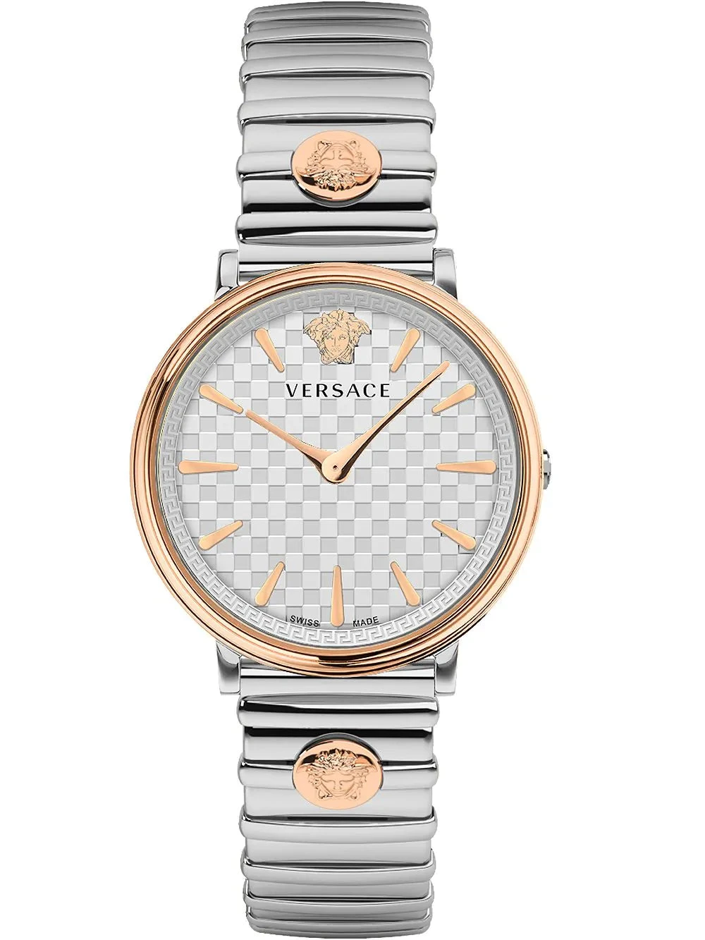 Versace Ladies Watch V-Circle 38mm White Silver VE8105022 3 Versace Ladies Watch V-Circle 38mm White Silver VE8105022