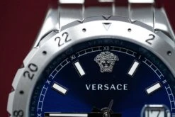 Versace Men's Watch Hellenyium GMT Blue Bracelet V11010015 -Clock More Than Watches versace hellenyium gmt blue 295932