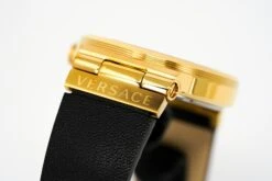 Versace Ladies Watch Greca Logo Gold Black Leather VEVH00320 -Clock More Than Watches versace ladies watch greca logo gold black leather vevh00320 274346