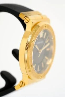 Versace Ladies Watch Greca Logo Gold Black Leather VEVH00320 -Clock More Than Watches versace ladies watch greca logo gold black leather vevh00320 702291