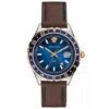 Versace Men's Watch Hellenyium GMT Blue Leather V11080017 -Clock More Than Watches versace mens watch hellenyium gmt blue leather v11080017 134102