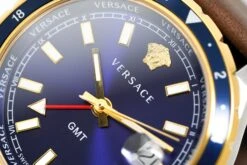 Versace Men's Watch Hellenyium GMT Blue Leather V11080017 -Clock More Than Watches versace mens watch hellenyium gmt blue leather v11080017 474803