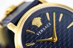 Versace Ladies Watch V-Circle 38mm Blue Gold VE8104522 -Clock More Than Watches versace v circle 38mm blue gold ve8104522 210391