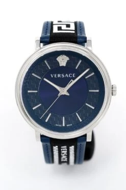 Versace Men's Watch V-Circle Blue VE5A01121 -Clock More Than Watches versace v circle 42mm blue silver ve5a01121 438579