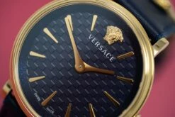 Versace Ladies Watch V-Circle 38mm Blue VE8101219 -Clock More Than Watches versace v circle blue 147371
