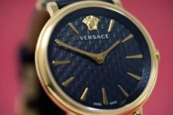 Versace Ladies Watch V-Circle 38mm Blue VE8101219 -Clock More Than Watches versace v circle blue 307539