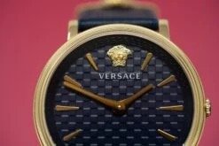 Versace Ladies Watch V-Circle 38mm Blue VE8101219 -Clock More Than Watches versace v circle blue 430604