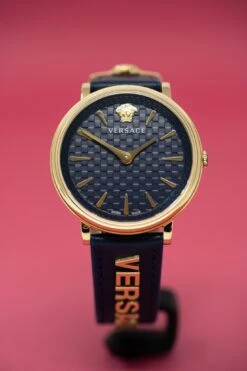 Versace Ladies Watch V-Circle 38mm Blue VE8101219 -Clock More Than Watches versace v circle blue 477848