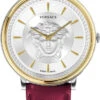 Versace Ladies Watch V-Circle 38mm Red Burgundy VE8101819