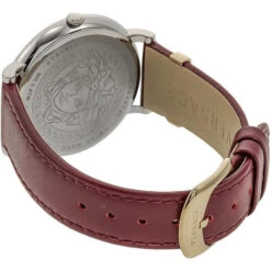 Versace Ladies Watch V-Circle 38mm Red Burgundy VE8100719 -Clock More Than Watches versace v circle ve8100719 womens quartz watch