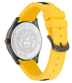 Versace Men's Watch V-Vertical 42mm Black Yellow VE3H00222 -Clock More Than Watches versace v vertical ve3h00222 man quartz watch 2