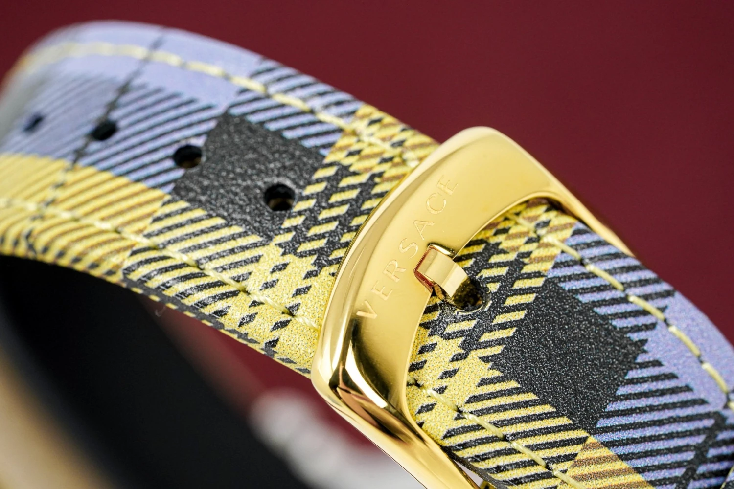 Versace Ladies Watch V-Circle The Clans Edition Yellow Plaid Two-Tone VE8100118 16 Versace Ladies Watch V-Circle The Clans Edition Yellow Plaid Two-Tone VE8100118 - Image 14